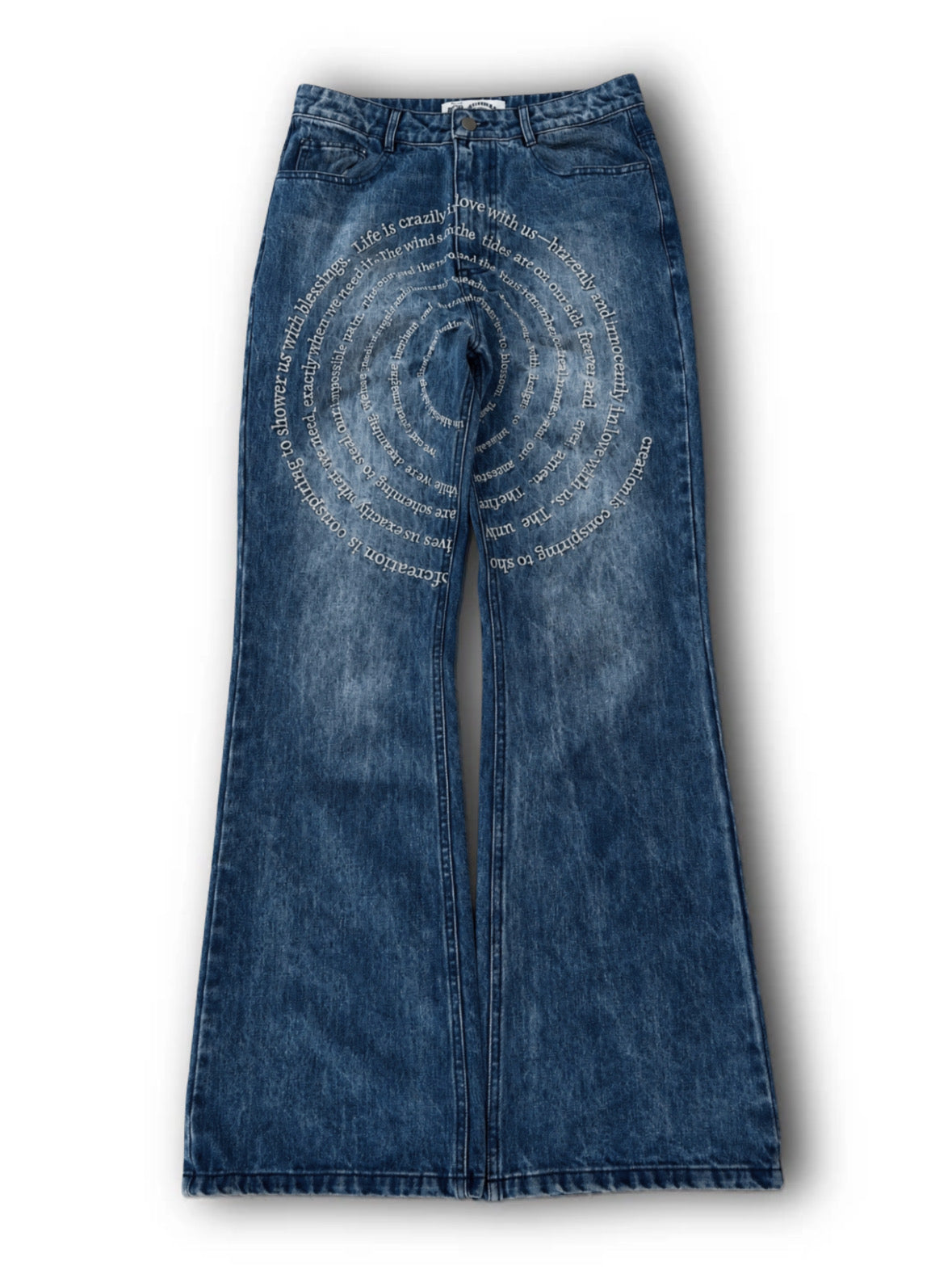 "spiral" denim , blue