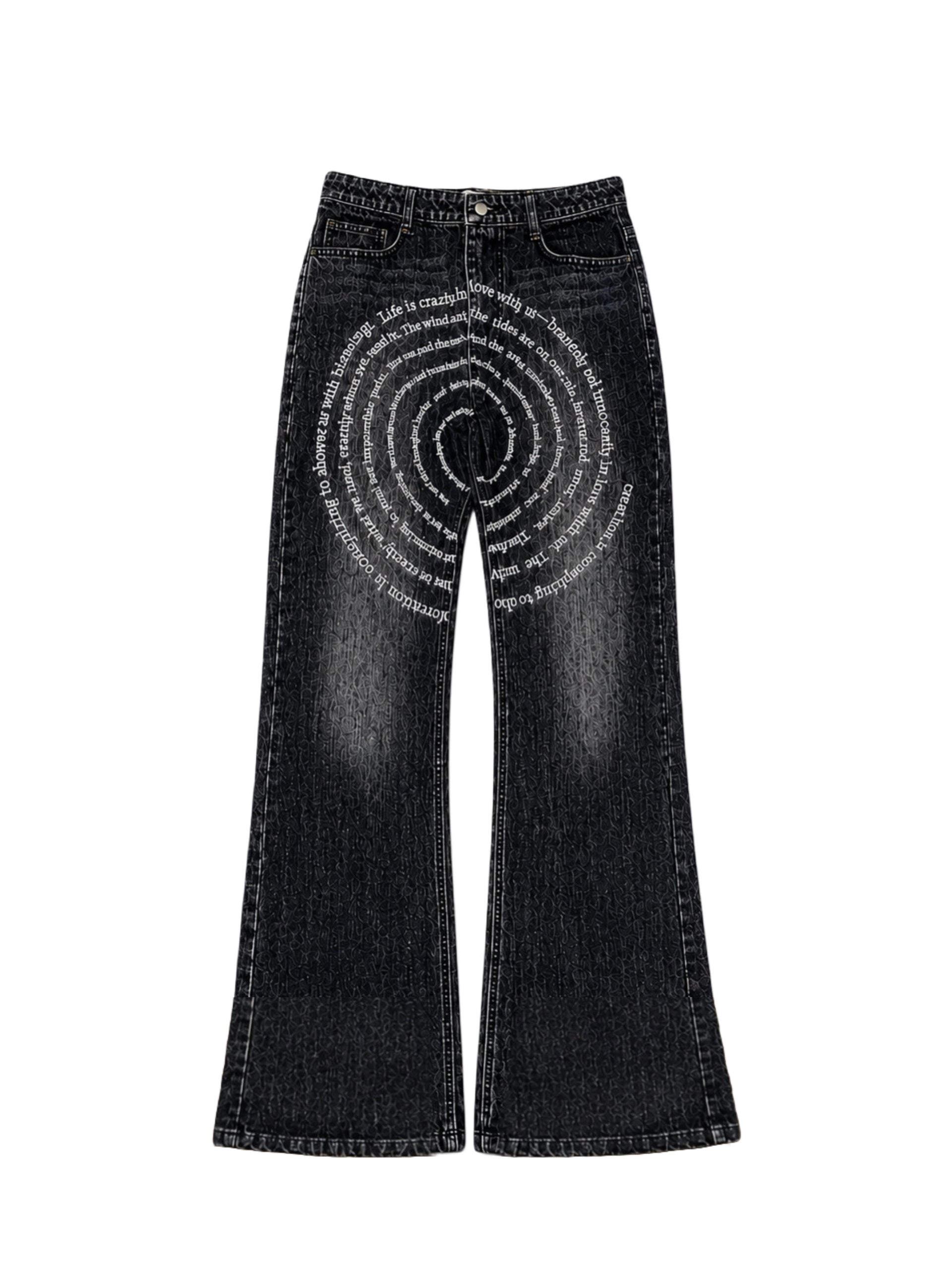 "spiral" denim , black