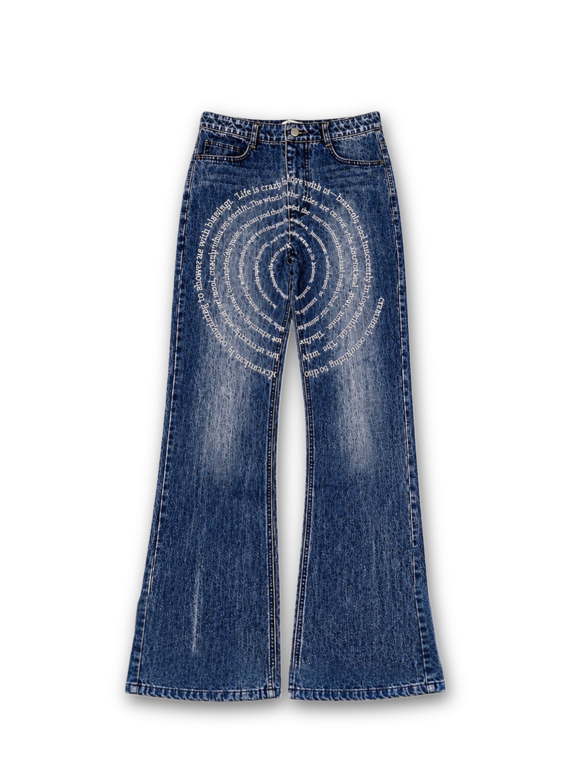 "spiral" denim , blue