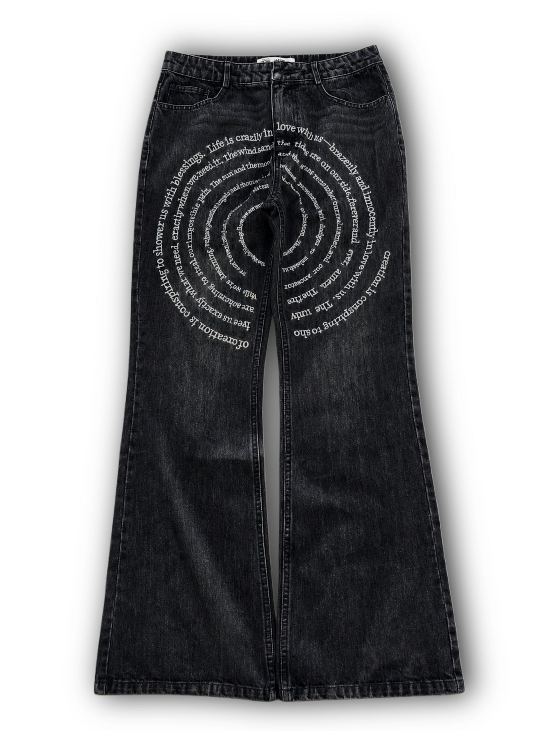 "spiral" denim , black